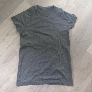 Lululemon Swifty Tech heathered grey shirt. Size 10. Good used condition